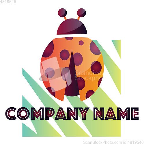 Image of Ladybug modern logo vector design on a white background