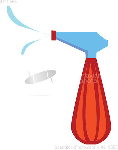 Image of Orange-colored clipart spray bottle vector or color illustration
