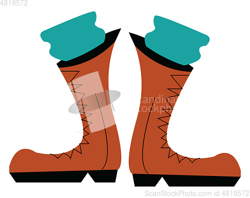 Image of Brown shoes vector or color illustration