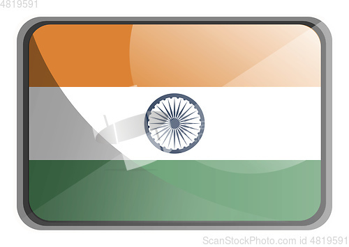 Image of Vector illustration of India flag on white background.