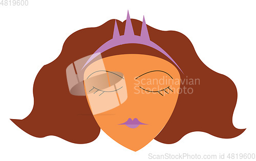 Image of Princess with tiara vector or color illustration