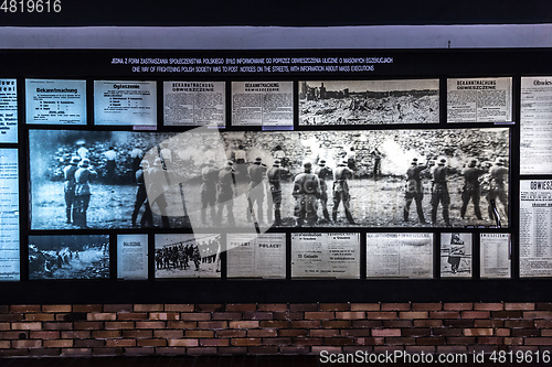 Image of Exhibition in Concentration camp in Auschwitz.