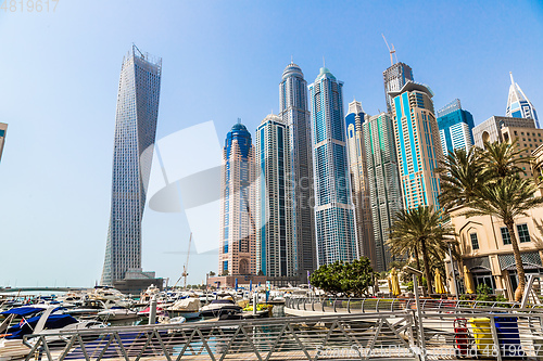 Image of Dubai Marina cityscape, UAE