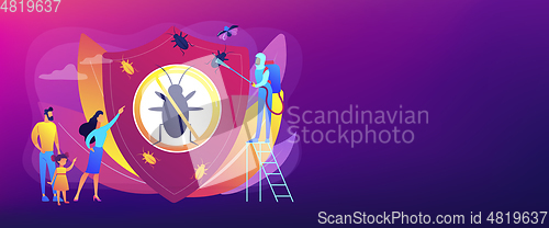 Image of Home pest insects control concept banner header