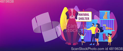 Image of Animal shelter concept banner header