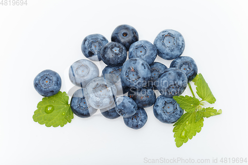 Image of blueberry berries isolated on white background