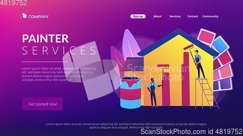 Image of Painter services concept landing page