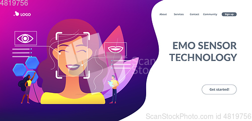 Image of Emotion detection concept landing page.