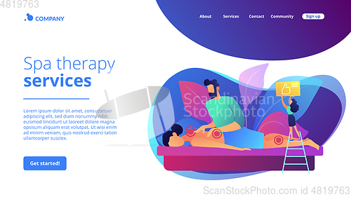 Image of Professional massage therapy concept landing page