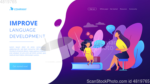 Image of Speech therapy concept landing page