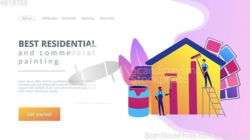 Image of Painter services concept landing page