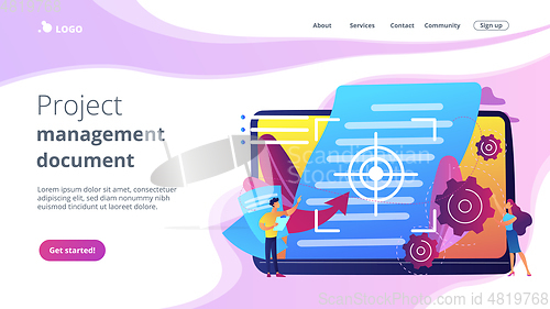 Image of Vision and scope document concept landing page.