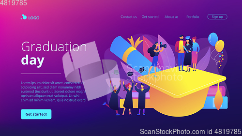 Image of Graduation concept landing page