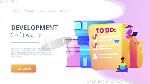 Image of Task management it concept vector illustration