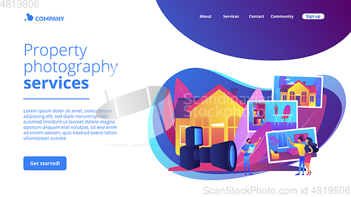 Image of Real estate photography concept landing page