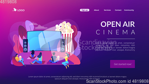 Image of ?pen air cinema concept landing page