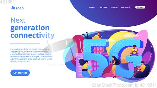 Image of 5g network concept landing page.