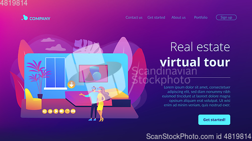 Image of Real estate virtual tour concept landing page