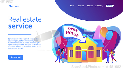 Image of Open house concept landing page.