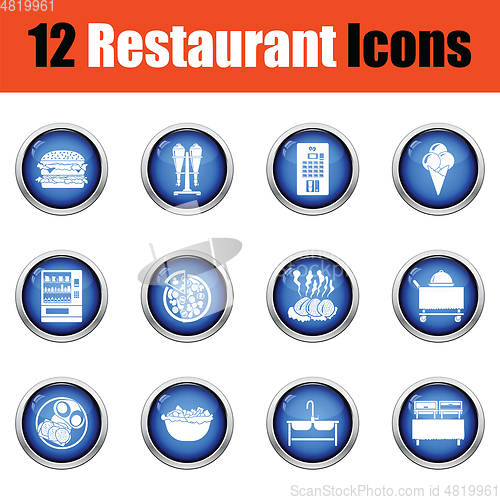 Image of Restaurant icon set. 