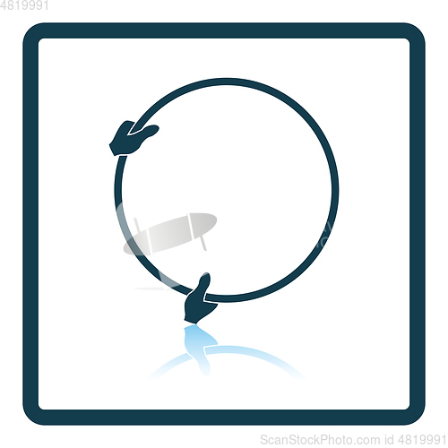 Image of Icon of hand holding photography reflector