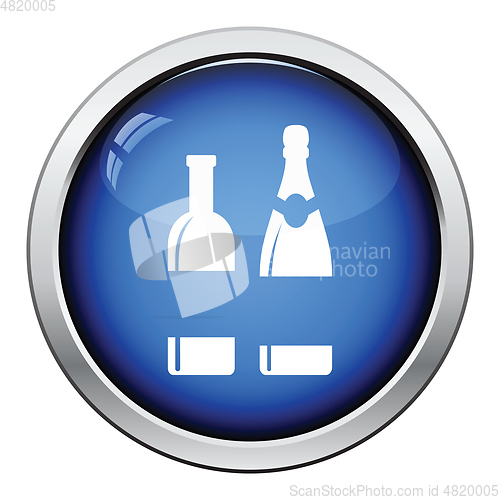 Image of Wine and champagne bottles icon