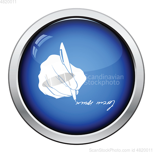 Image of Signing hand icon