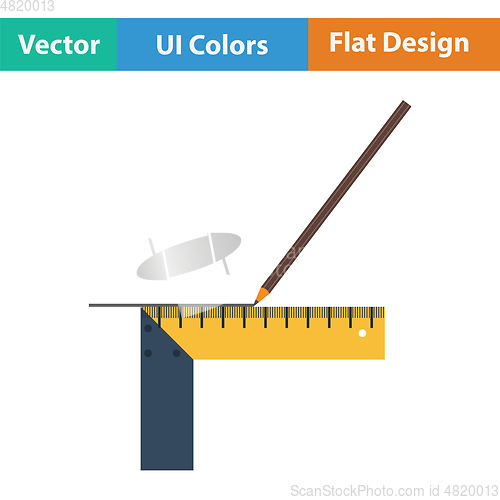 Image of Pencil line with scale icon