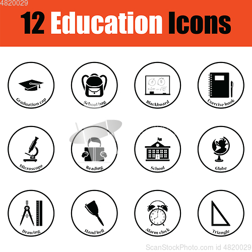 Image of School icon set