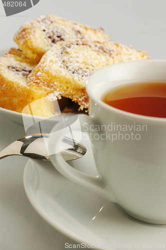 Image of Cake with tea