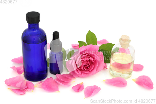 Image of Rose Flower Essential Oil and Rose Water