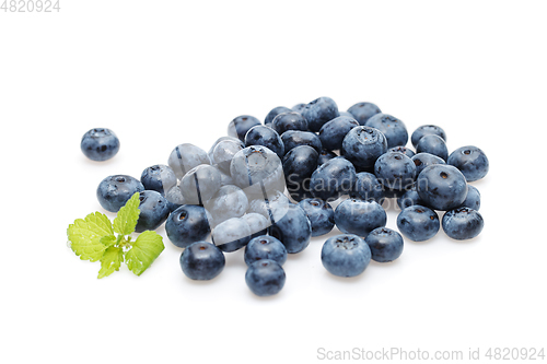Image of blueberry berries isolated on white background