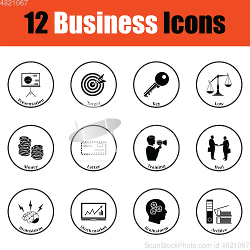 Image of Business icon set