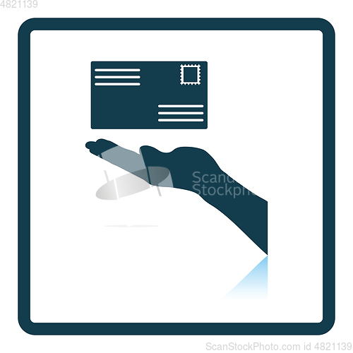 Image of Icon of Hand holding letter