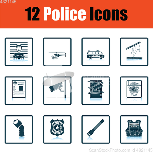 Image of Set of police icons