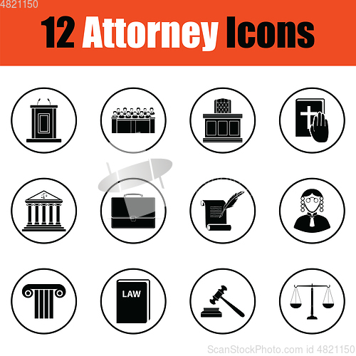 Image of Set of attorney icons