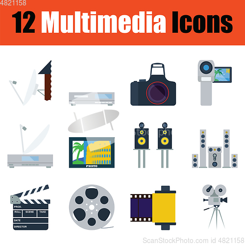 Image of Multimedia  icon set