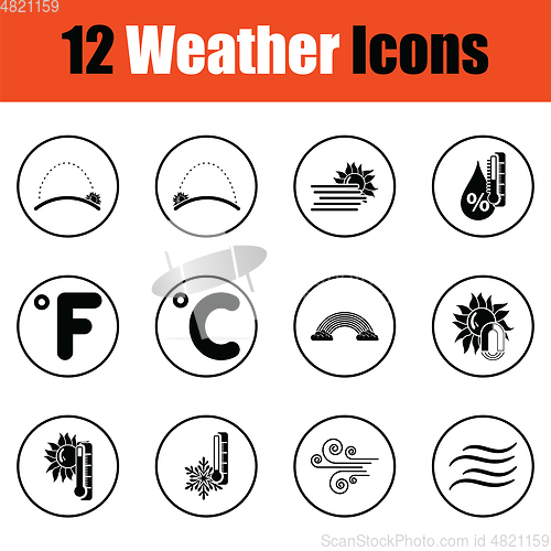 Image of Set of weather icons