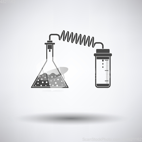 Image of Icon of chemistry reaction with two flask