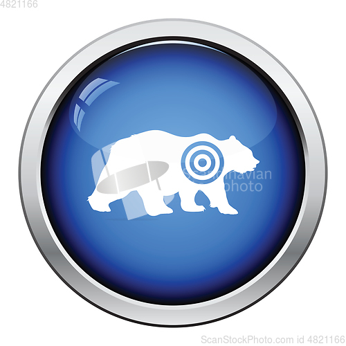 Image of Bear silhouette with target  icon