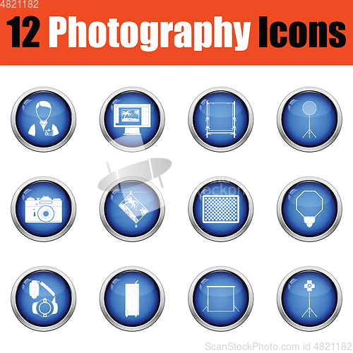 Image of Photography icon set. 