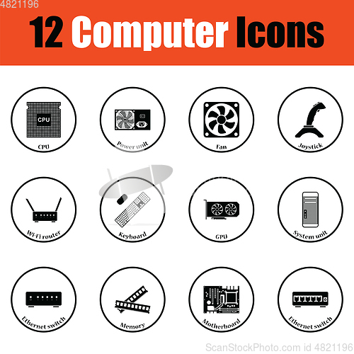 Image of Set of computer icons