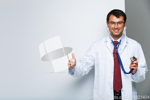 Image of doctor in white coat