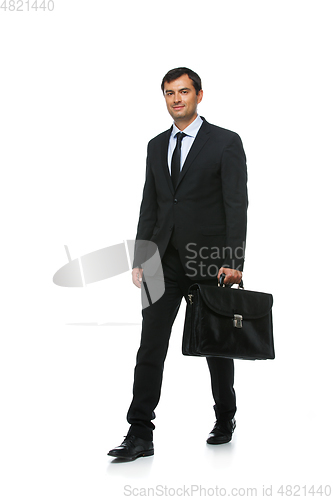 Image of businessman isolated on white background