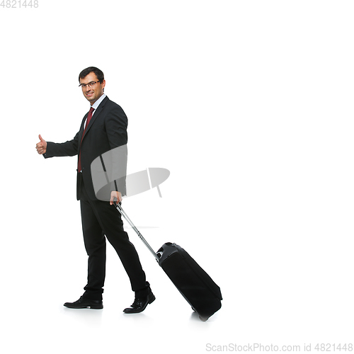 Image of businessman isolated on white background