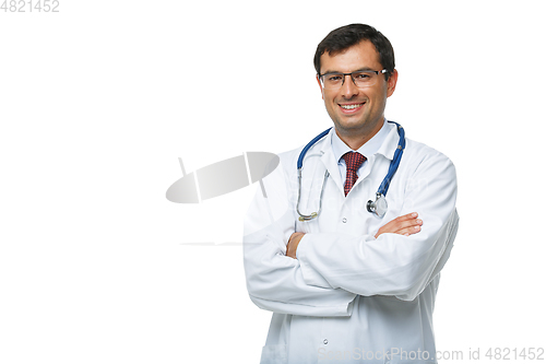 Image of doctor in white coat