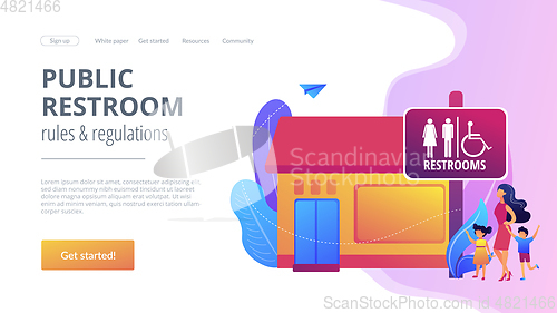 Image of Public restroomsconcept landing page