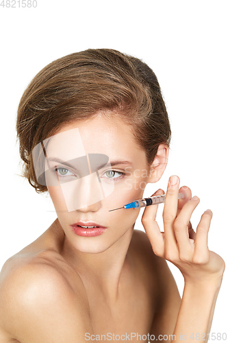 Image of girl getting beauty injection