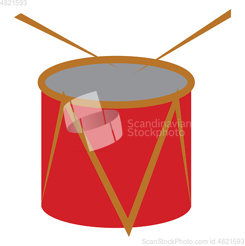 Image of A red drum vector or color illustration