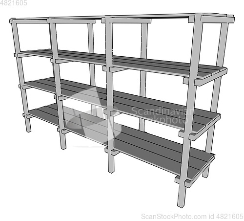 Image of A storage rack object vector or color illustration